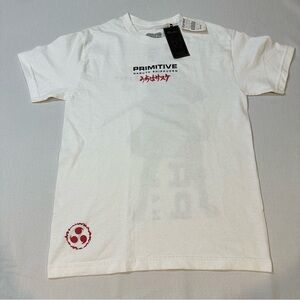 Primitive x Naruto Shippuden Sasuke T‑Shirt Men’s Small White Anime Tee NWT